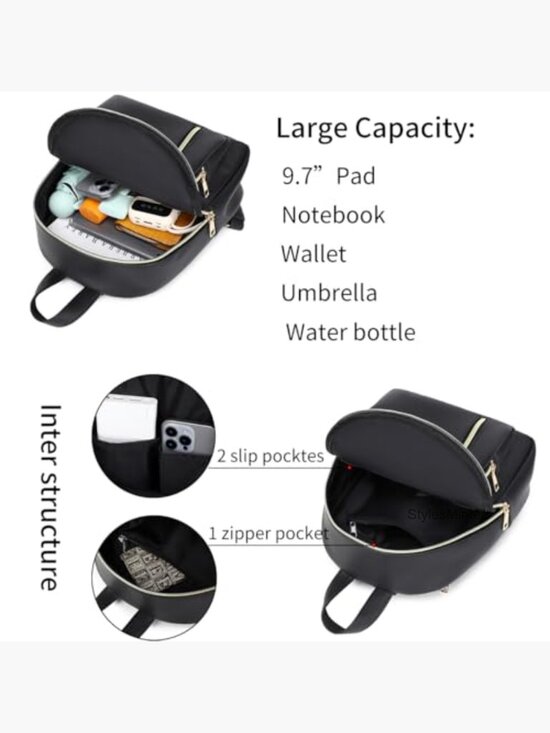 Mini Backpack Purse PU Leather Anti-theft Travel Daypack Rucksack